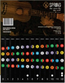 ESCALA MUSICAL ADESIVA PARA UKULELE STICKER